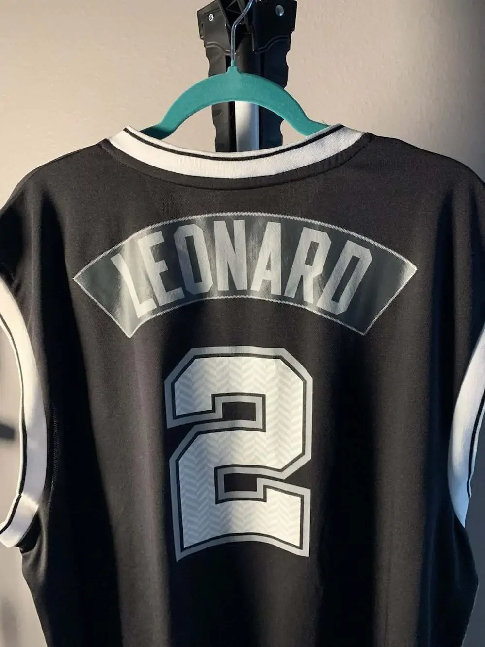 Adidas NBA San Antonio Spurs Kawhi Leonard #2 Black Jersey Men's Size XL